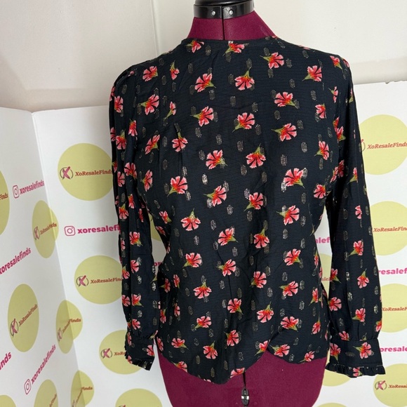 Loft Floral Long Sleeve Blouse - Picture 1 of 8
